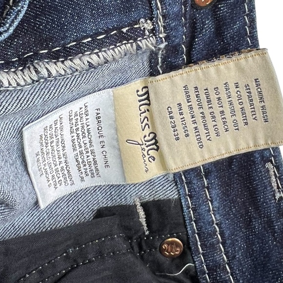 Miss Me Boot Cut Whisker Wash Jewel Sequin Jeans - Picture 14 of 15